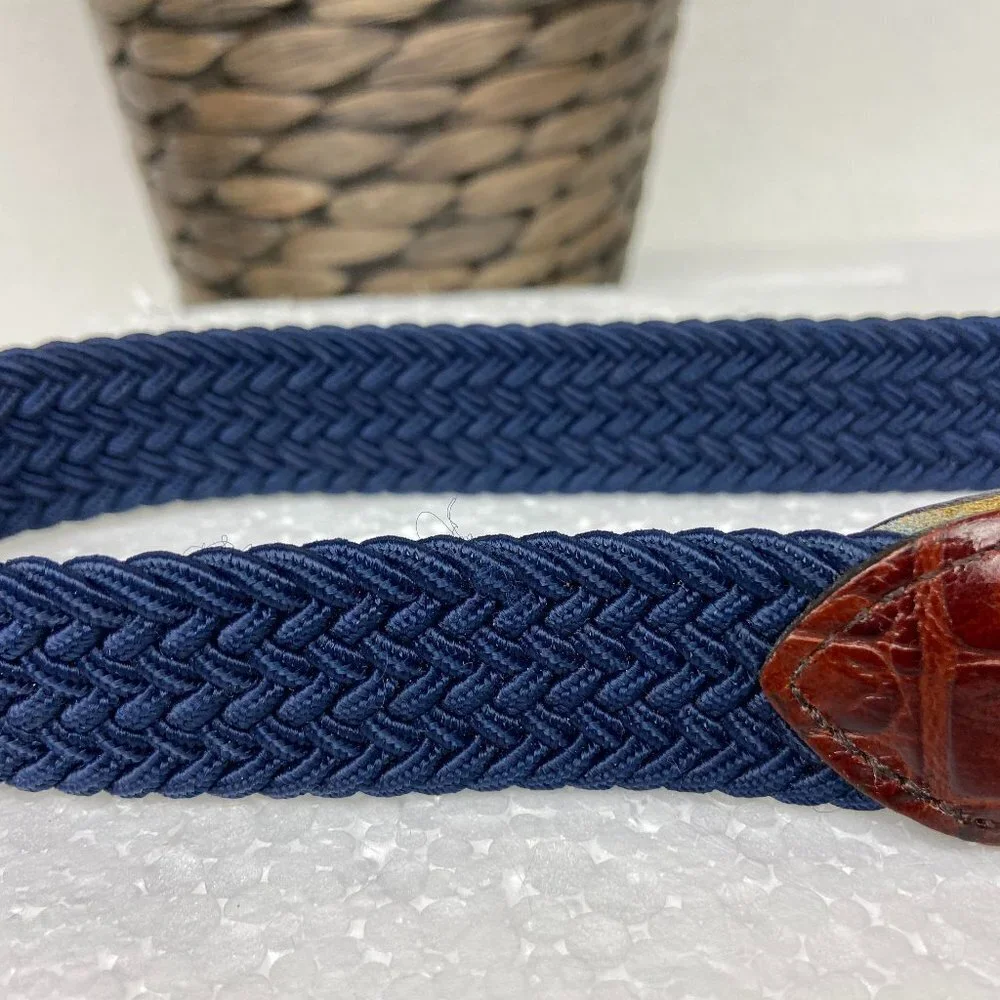 NWOT Web Belt Leather W/Stretch Poly Strar Sz L